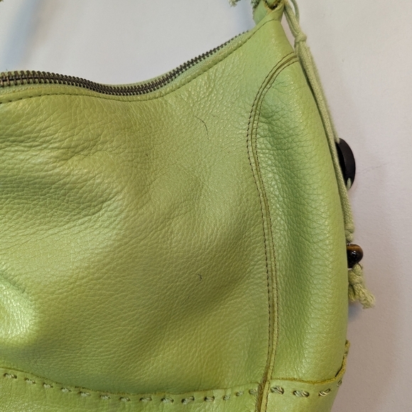 The Sak Lime Green Leather Hobo Shoulder Bag - Picture 6 of 16